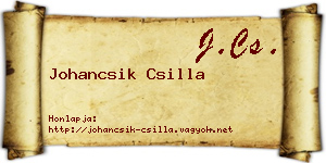 Johancsik Csilla névjegykártya